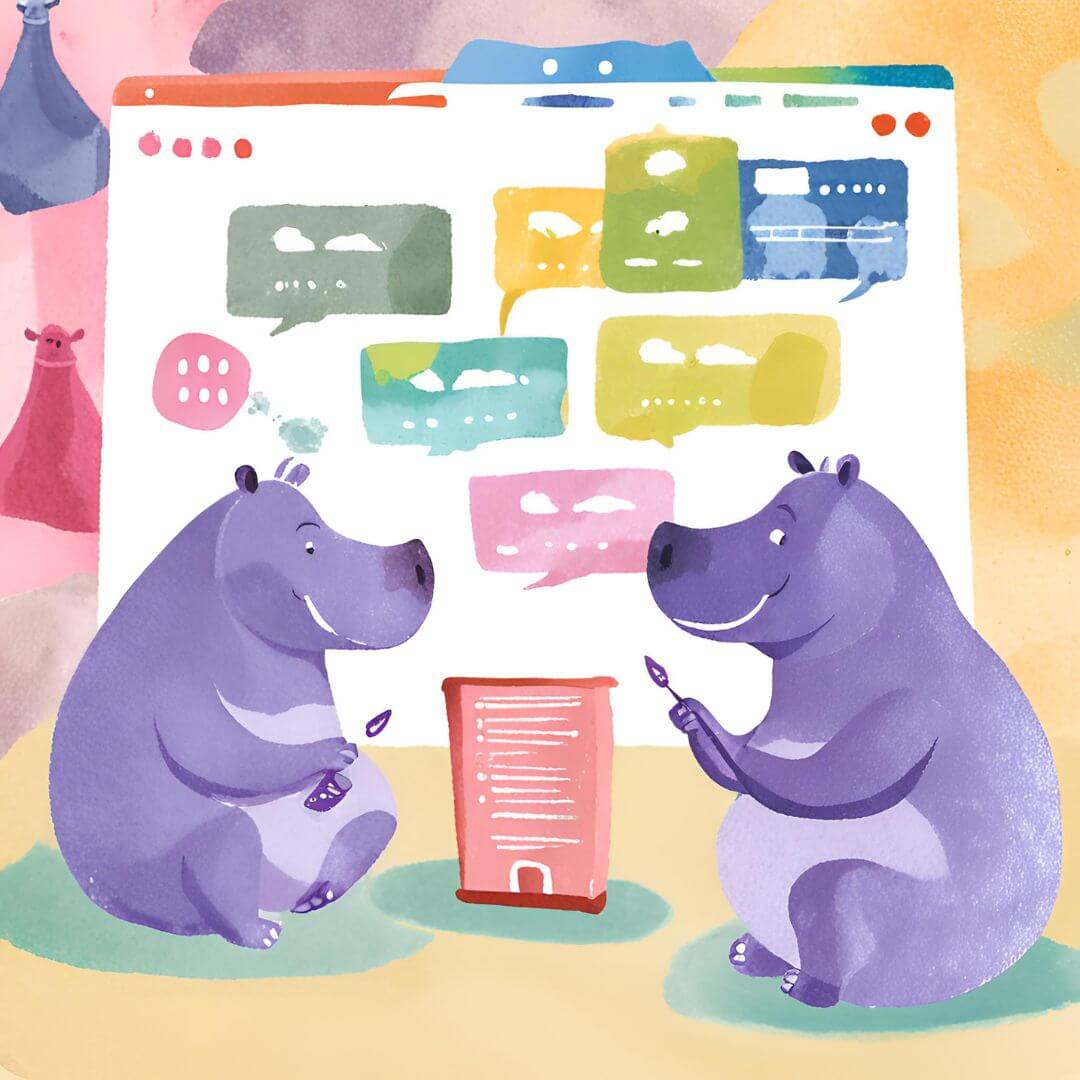 Hippos working online