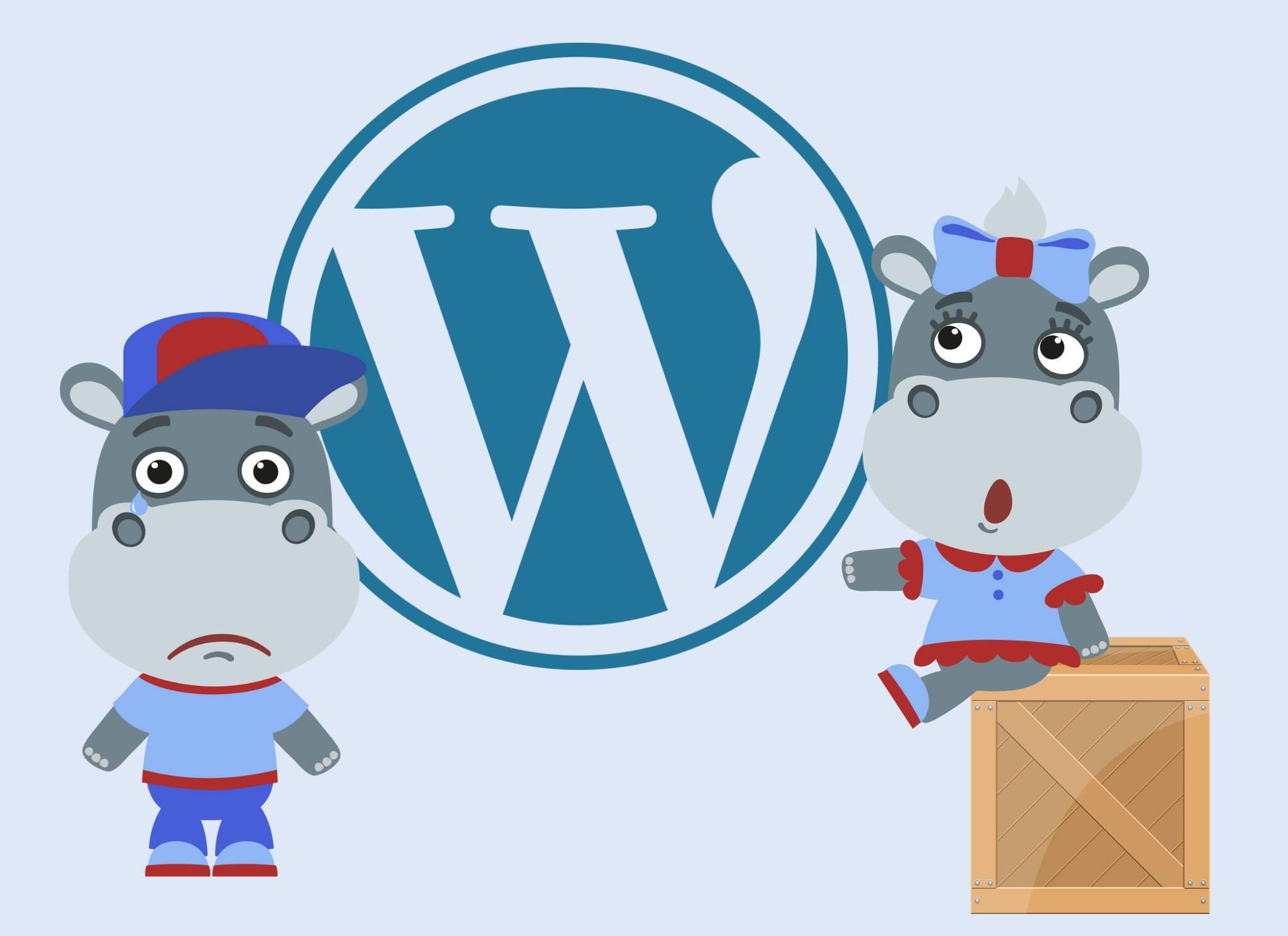 The WordPress / WP Engine Argument. The Hippos looking worried but Hipposerve has their hosting covered.